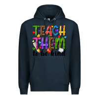 Navy teach them to be kind Premium Hoodie - NancyCooperArtShop