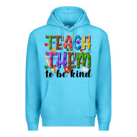 Ocean Blue teach them to be kind Premium Hoodie - NancyCooperArtShop