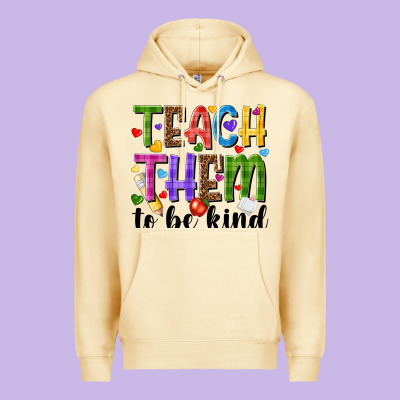 Teach Them To Be Kind Premium Hoodie Designed By Nancycooperartshop