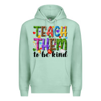Seafoam teach them to be kind Premium Hoodie - NancyCooperArtShop
