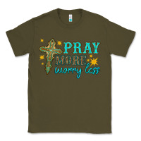 Army Green pray more worry less Classic Tee - HRA Design Shop