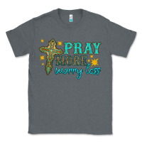 Charcoal Heather pray more worry less Classic Tee - HRA Design Shop