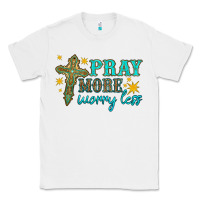 White pray more worry less Classic Tee - HRA Design Shop