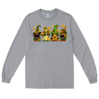 Heather Grey sunflower gnomies Long Sleeve Tee - FaDigitalArtStudio