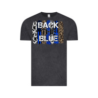 Vintage Black back the blue brushstroke Vintage Tee - Zillion Design Studio