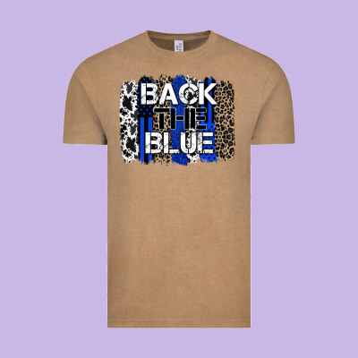 Back The Blue Brushstroke Vintage Tee Designed By Zillion Design Studio