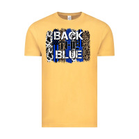 Vintage Mustard back the blue brushstroke Vintage Tee - Zillion Design Studio