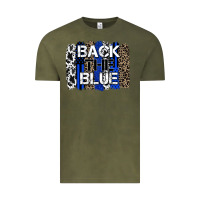 Vintage Olive back the blue brushstroke Vintage Tee - Zillion Design Studio