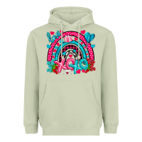 Matcha xo xo rainbow valentine Heavyweight Hoodie - NancyCooperArtShop