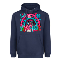 Navy xo xo rainbow valentine Heavyweight Hoodie - NancyCooperArtShop