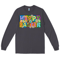 Smoke happy easter with eggs Long Sleeve Tee - Neo Western