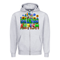 Heather Grey small town autism Zipper Hoodie - AdoDesignShop