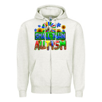 Oatmeal Heather small town autism Zipper Hoodie - AdoDesignShop