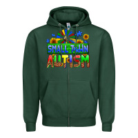 Sports Green small town autism Zipper Hoodie - AdoDesignShop