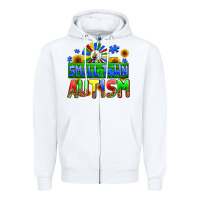 White small town autism Zipper Hoodie - AdoDesignShop