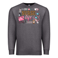 Charcoal Heather Western Nurse Life Premium Sweatshirt - LillyAllenDesigns