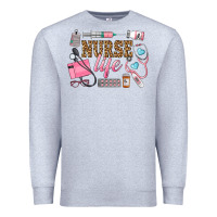 Heather Grey Western Nurse Life Premium Sweatshirt - LillyAllenDesigns