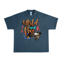 Midnight Navy wild and free Urban Heavy Tee - Zillion Design Studio