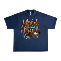 Navy wild and free Urban Heavy Tee - Zillion Design Studio