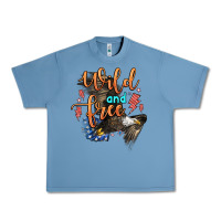 Pebble Blue wild and free Urban Heavy Tee - Zillion Design Studio