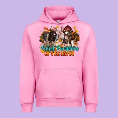 Fall Cutest Pumpkin In The Patch Pig Urban Hoodie Designed By Lillyallendesigns