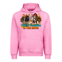 Fuchsia Pink Fall Cutest Pumpkin In The Patch Pig Urban Hoodie - LillyAllenDesigns