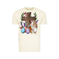 Vintage Arctic Easter bunny and floral cross Vintage Tee - RanaPortraitStore