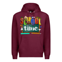 Burgundy school time Premium Hoodie - NancyCooperArtShop