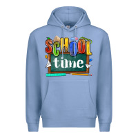 Colony Blue school time Premium Hoodie - NancyCooperArtShop
