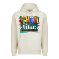 Oatmeal Heather school time Premium Hoodie - NancyCooperArtShop