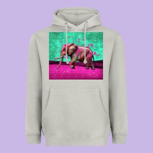 Colorful Elephant Heavyweight Hoodie Designed By Lillyallendesigns