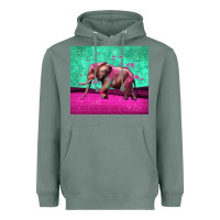 Sage colorful elephant Heavyweight Hoodie - LillyAllenDesigns