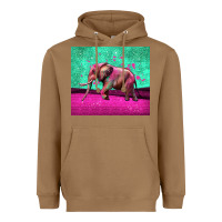 Toasted Coconut colorful elephant Heavyweight Hoodie - LillyAllenDesigns