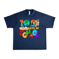 Navy 100 days of school Urban Heavy Tee - texasbilliewilder