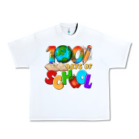 White 100 days of school Urban Heavy Tee - texasbilliewilder