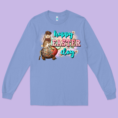 Happy Easter Day Rodeo Easter Day Long Sleeve Tee Designed By Cowgirlartshop