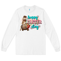 White Happy Easter Day rodeo Easter Day Long Sleeve Tee - CowGirlArtShop