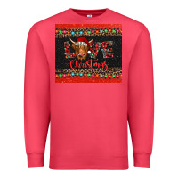 Cardinal love christmas highland cow and turquoise gemstone Premium Sweatshirt - Jasminsmagicworld