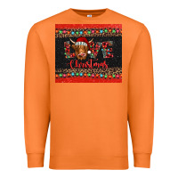 Carrot love christmas highland cow and turquoise gemstone Premium Sweatshirt - Jasminsmagicworld