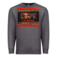 Charcoal Heather love christmas highland cow and turquoise gemstone Premium Sweatshirt - Jasminsmagicworld