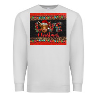Dove Grey love christmas highland cow and turquoise gemstone Premium Sweatshirt - Jasminsmagicworld