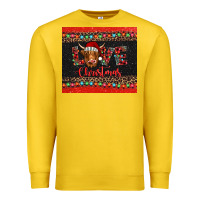Lemon love christmas highland cow and turquoise gemstone Premium Sweatshirt - Jasminsmagicworld