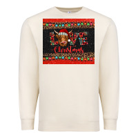 Sandshell love christmas highland cow and turquoise gemstone Premium Sweatshirt - Jasminsmagicworld