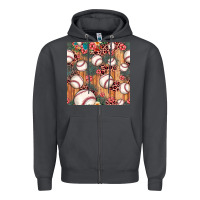 Smoke baseball leopard seamless pattern Zipper Hoodie - JahusDesignShop