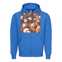 True Royal baseball leopard seamless pattern Zipper Hoodie - JahusDesignShop