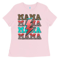 Bubblegum Pink racing mama mama mama Ladies Tee - AdoDesignShop