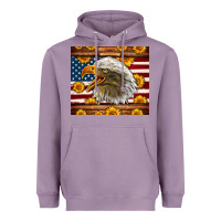 Lavender American Flag Eagle Heavyweight Hoodie - LillyAllenDesigns