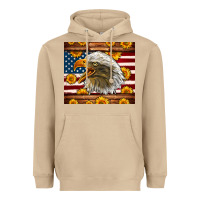Mushroom American Flag Eagle Heavyweight Hoodie - LillyAllenDesigns