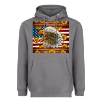 Storm American Flag Eagle Heavyweight Hoodie - LillyAllenDesigns