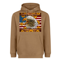 Toasted Coconut American Flag Eagle Heavyweight Hoodie - LillyAllenDesigns